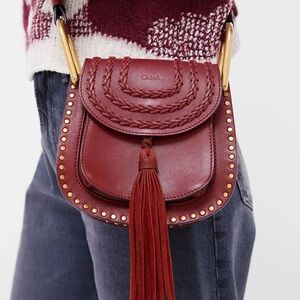 Red Leather Tassel Bag